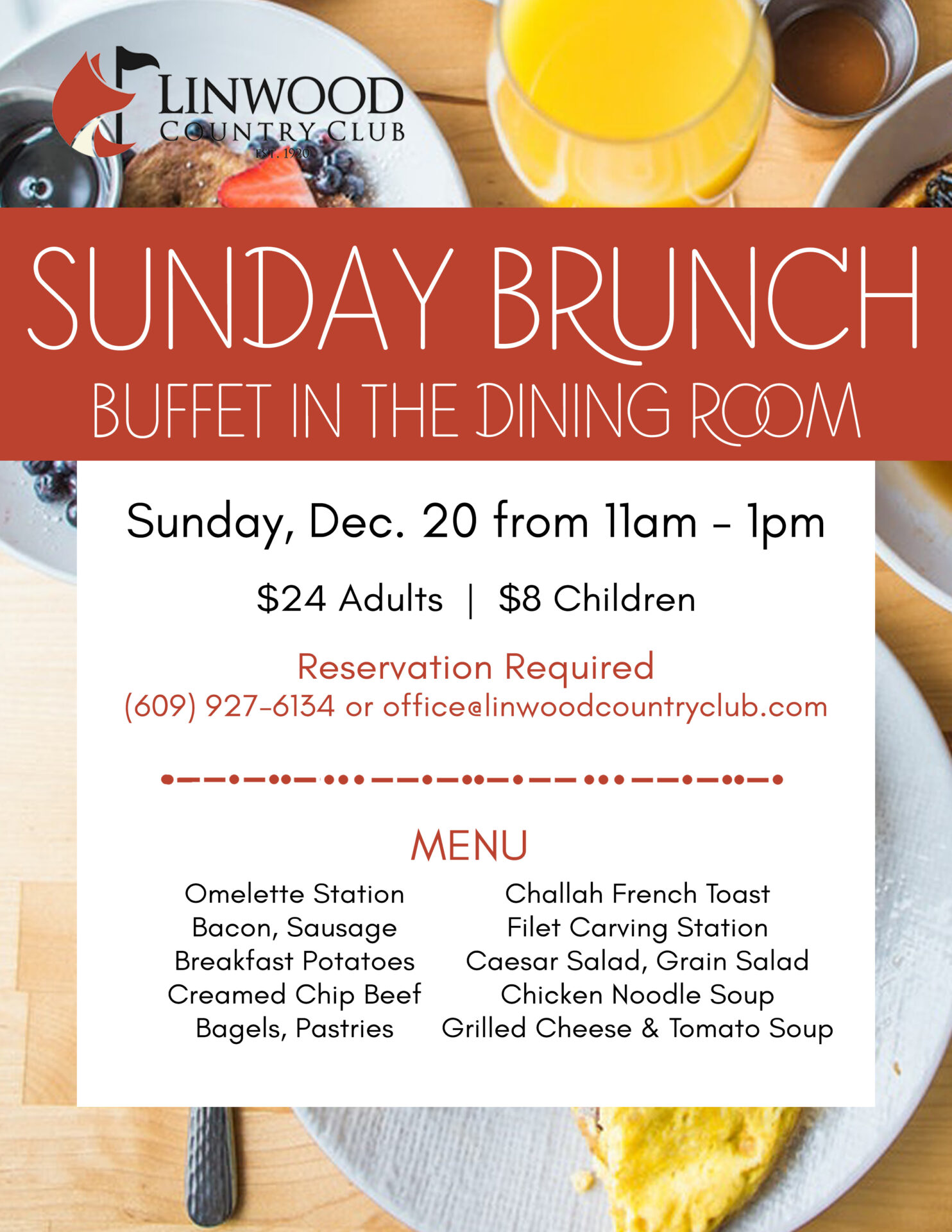 Sunday Brunch Linwood Country Club