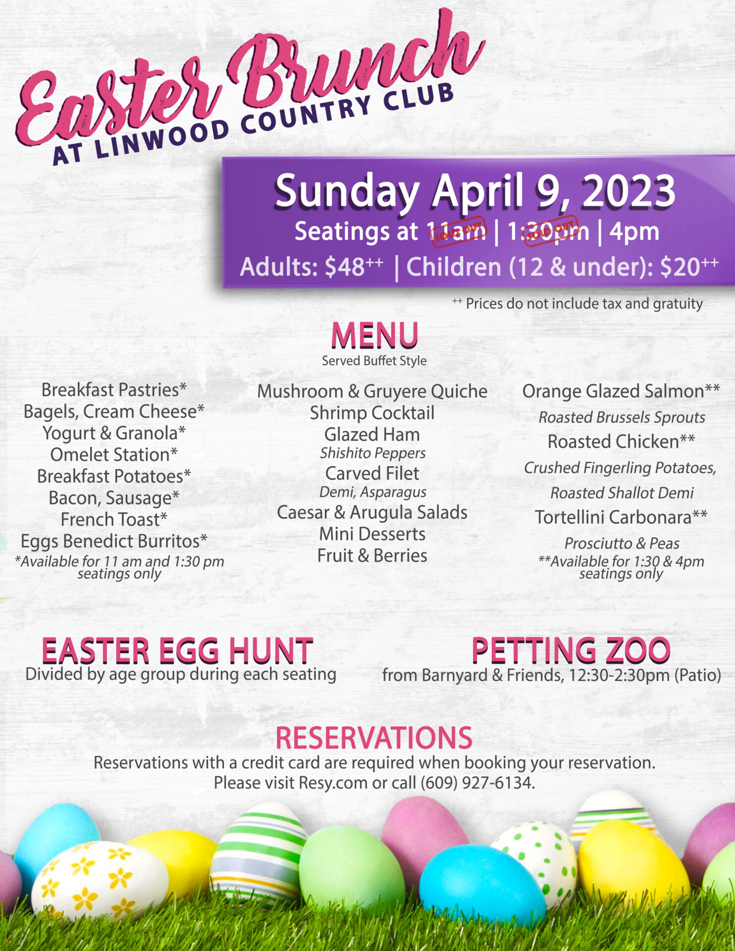 Easter Brunch Linwood Country Club